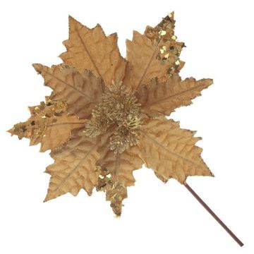 Цветок искусственный "Пуансеттия" 812256, L25 W25 H38