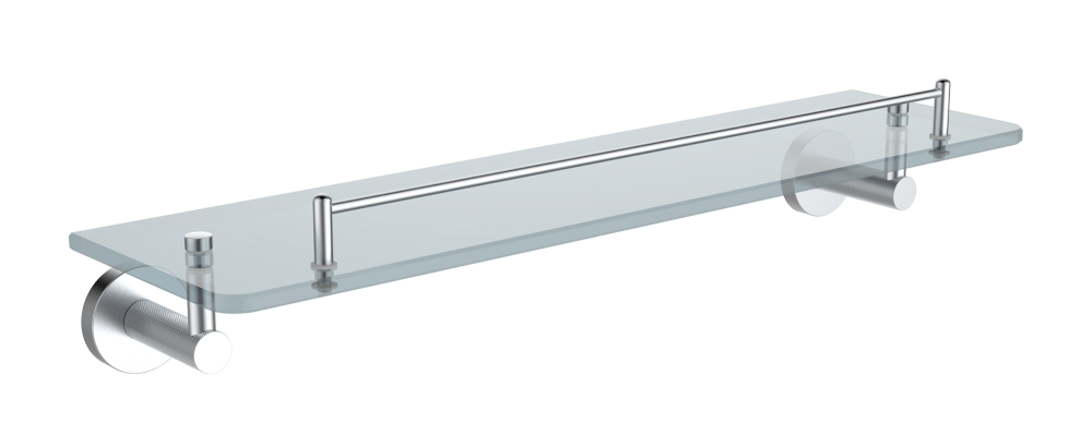 5521 Полка стеклянная 1-ярусная  (ХРОМ) ViEiR  (12/1шт)