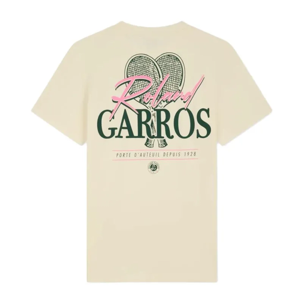 Теннисная футболка Roland Garros Rackets - ecru