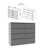 Комод Мори МК 1200.8 Графит