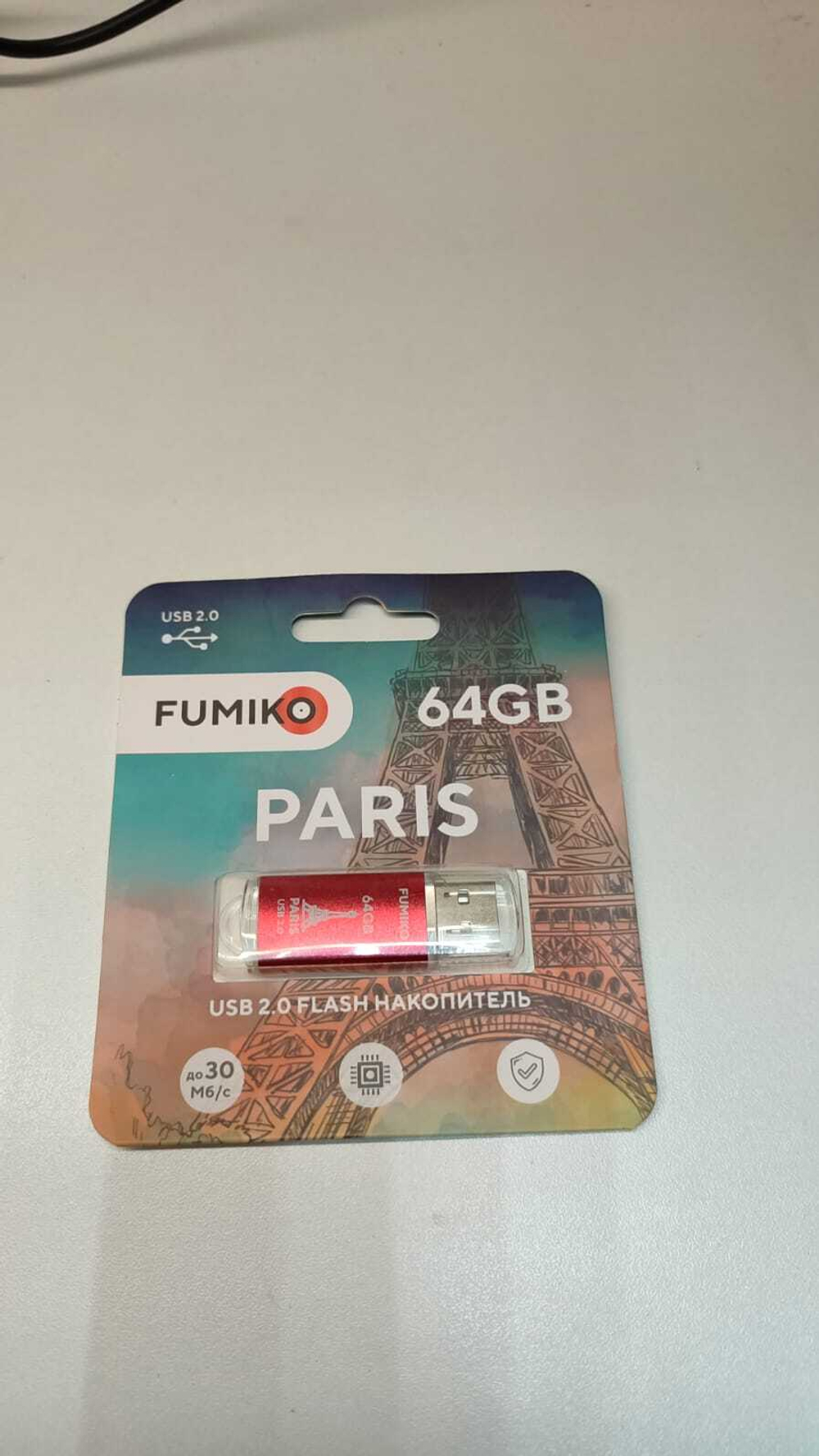 Флешка FUMIKO PARIS 64GB красная USB 2.0