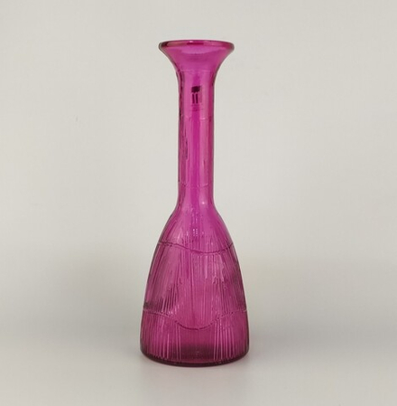 Емкость для интерьера (или ваза), d=8.5 см, h=23 см, стекло, цвет пурпурный 6034C008