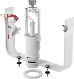 Выпускной комплект SA2000 3/8" CHROM со стоп кнопкой (одинарной), и боковой пласт. подводкой.
