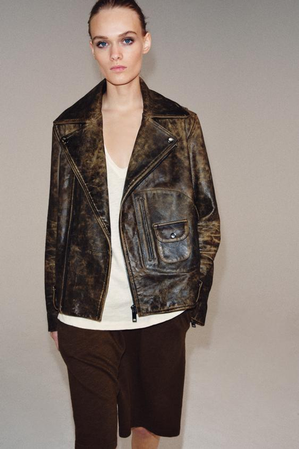 ZARA ДЛИННЫЕ ШОРТЫ ИЗ ХЛОПКА, ШОКОЛАДНЫЙ