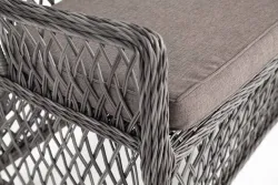 "Латте" диван двухместный из искусственного ротанга, цвет графит