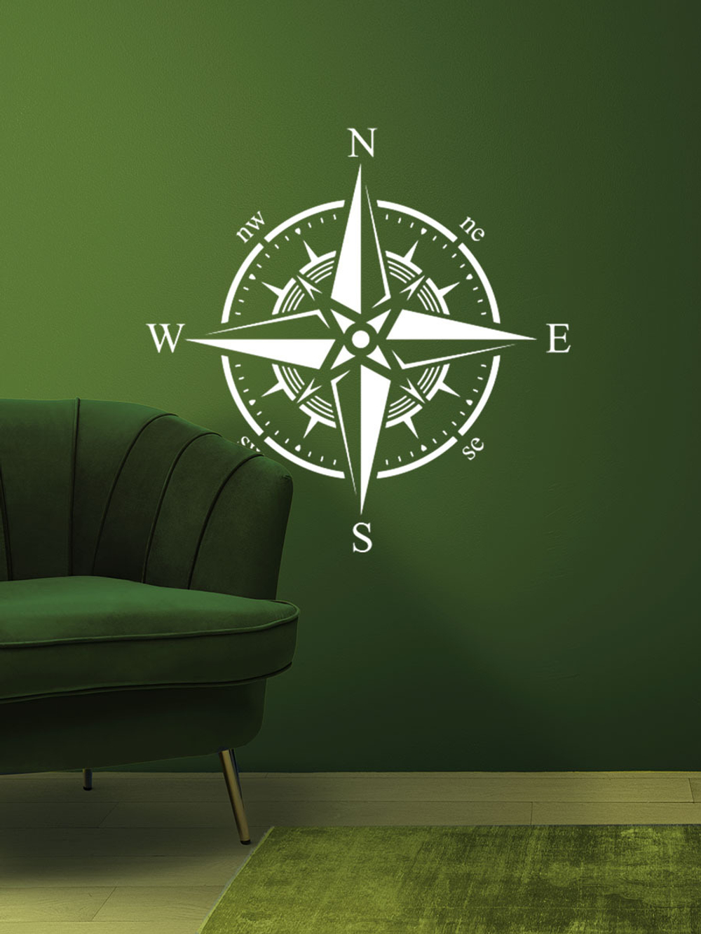 Трафарет для стен из пластика многоразовый 055