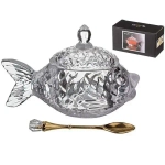 Икорница с ложкой коллекция муза 16*10 см.355-231