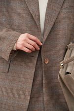 ПИДЖАК В КЛЕТКУ СЕРО-БЕЖЕВЫЙ|ОРАНЖЕВЫЙ