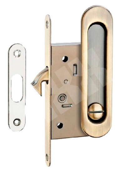 Ручка для раздвижных дверей TIXX-RENZ  INSDH-BK 501 AB бронза С ЗАМКОМ под фиксатор