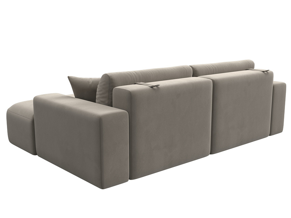 Диван угловой Лига-036 НПБ Классик правый угол МИКРОВЕЛЬВЕТ Бежевый