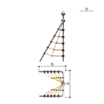 Детский спортивно-игровой комплекс с канатным лазом серия "Сфера" Romana 057.04.00