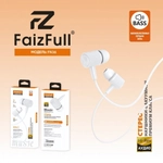 Гарнитура FaizFull FN36, вакуумные, разъем Jack, кабель 1.2 м