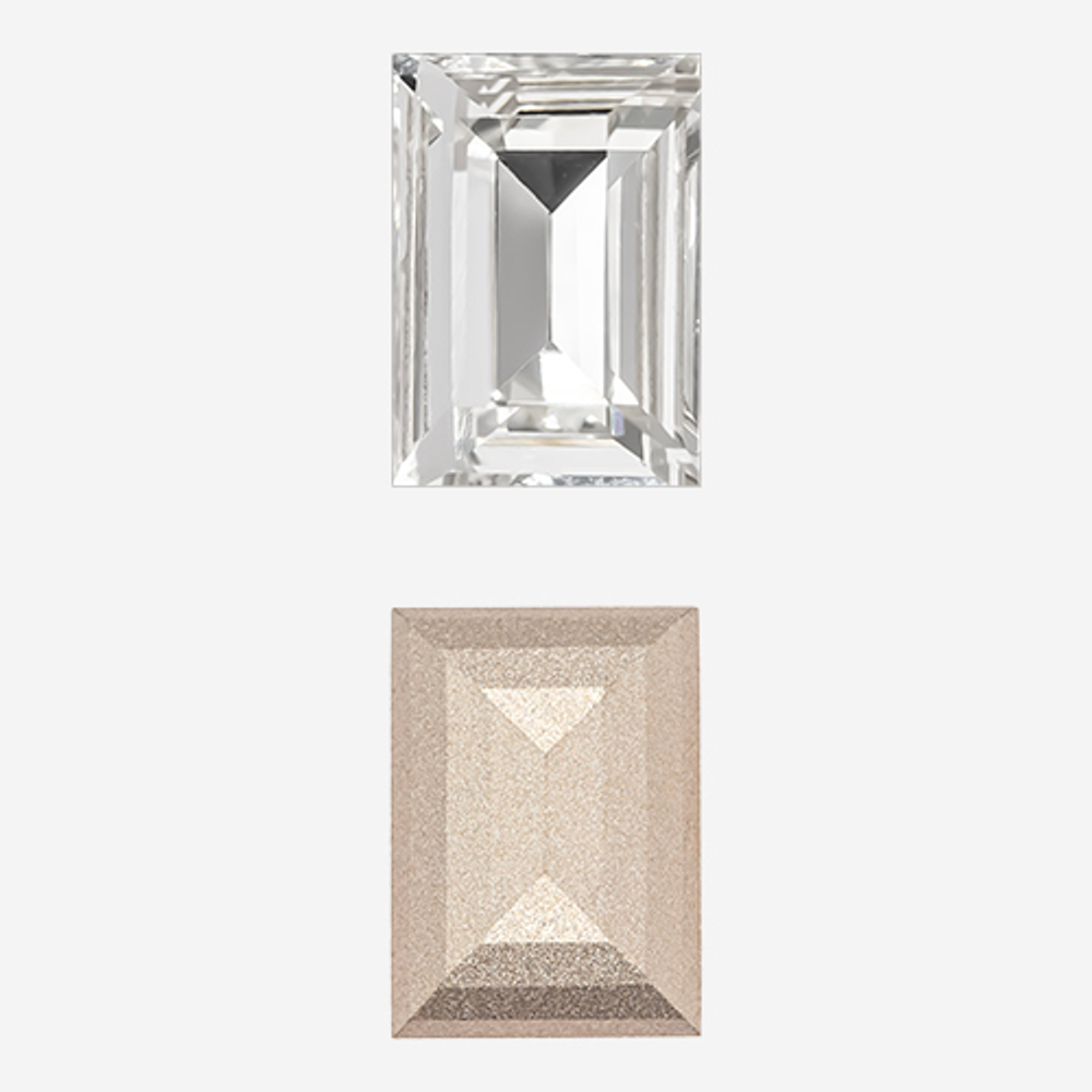 Кристалл Прямоугольник (Step Cut Fancy Stone), оттенок "Crystal", 14*10мм