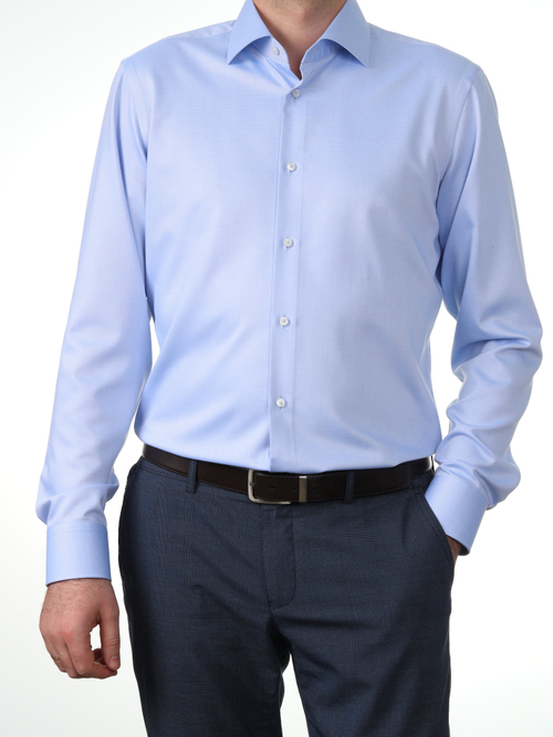 Сорочка мужская VESTER длинный рукав, цвет голубой, бамбук/пэ 51518 08