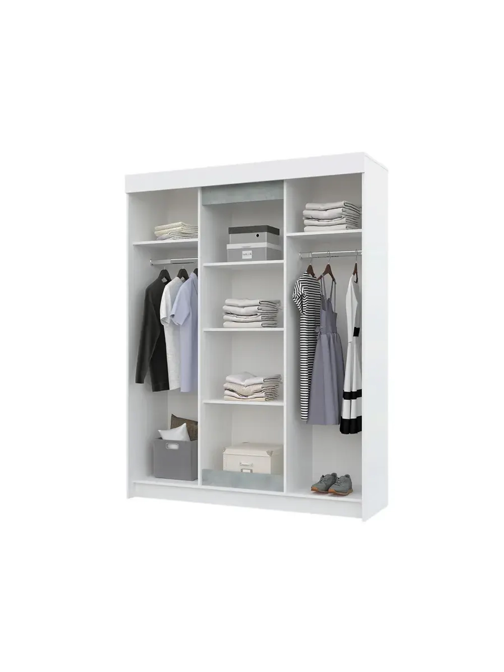 Современный Шкаф-купе для одежды Victor белый
