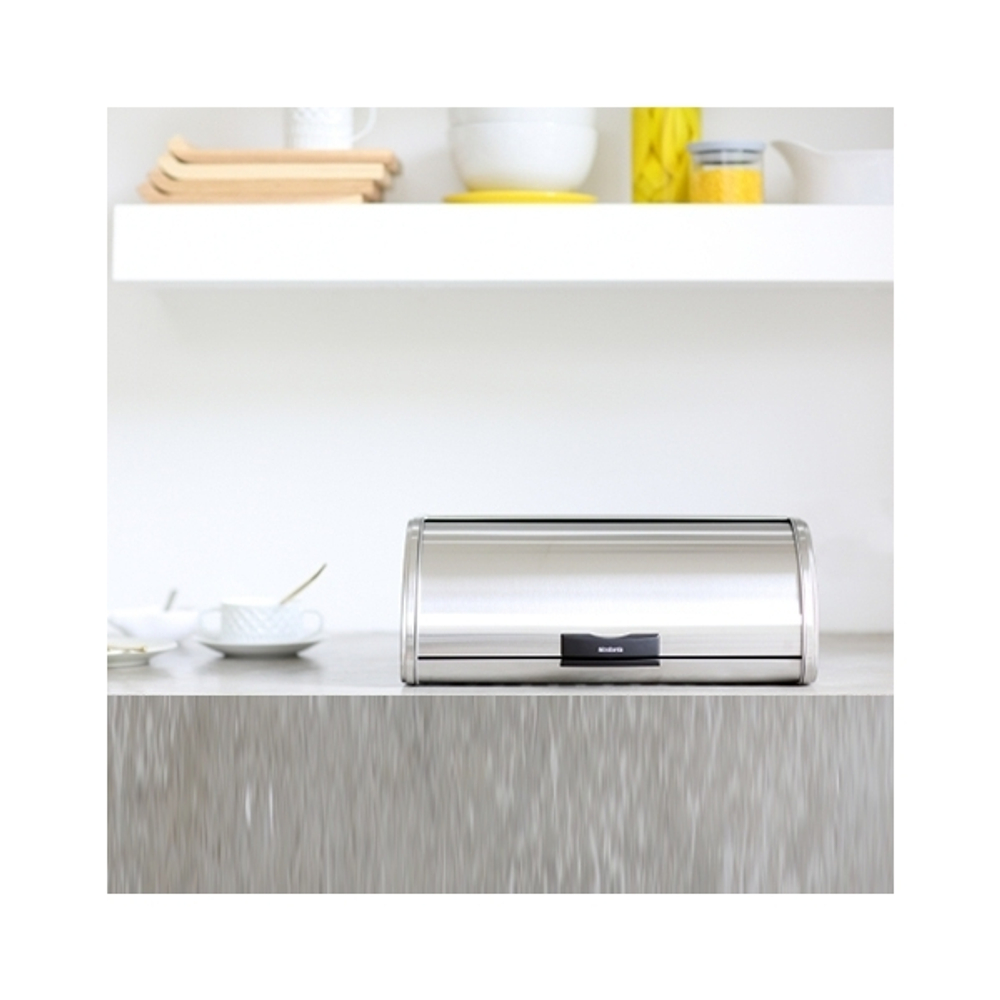 Хлебница Brabantia Touch Bin®Medium матовая сталь общий вид