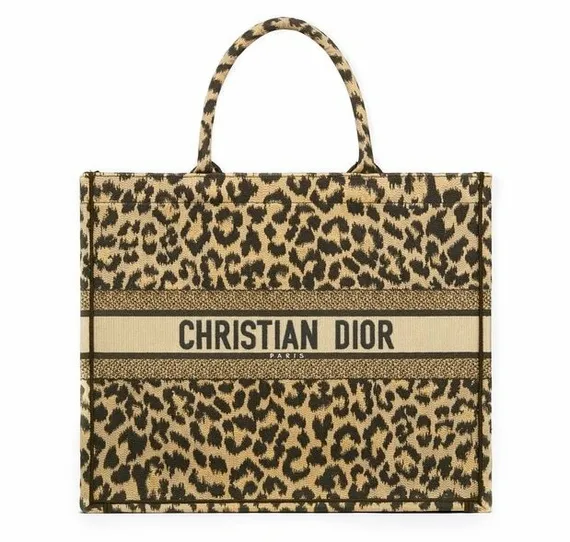 Сумка Dior Book Tote, с леопардовым принтом