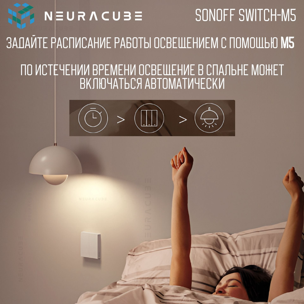 Умный WiFi (Matter) выключатель Sonoff M5 86W (Работает с Яндекс Алисой)