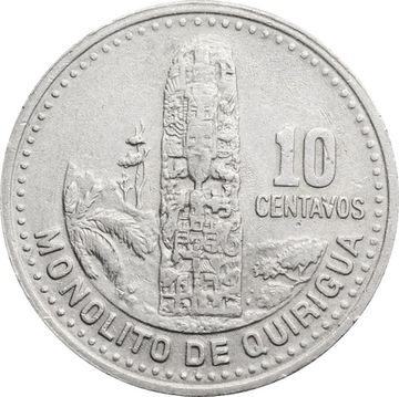 10 сентаво 1976-2008 Гватемала