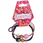 Резинки для волос 2шт «Кокетка - Your Style Малахит», цвет бусин микс, d-5,5см