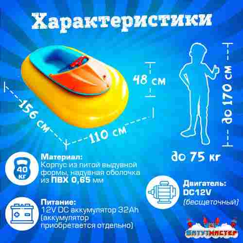 Электрическая бамперная лодка «Манго» на часовом механизме