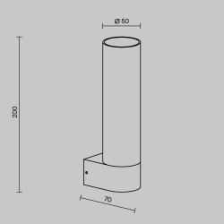 Уличный настенный светильник Outdoor O508WL-L5B3K