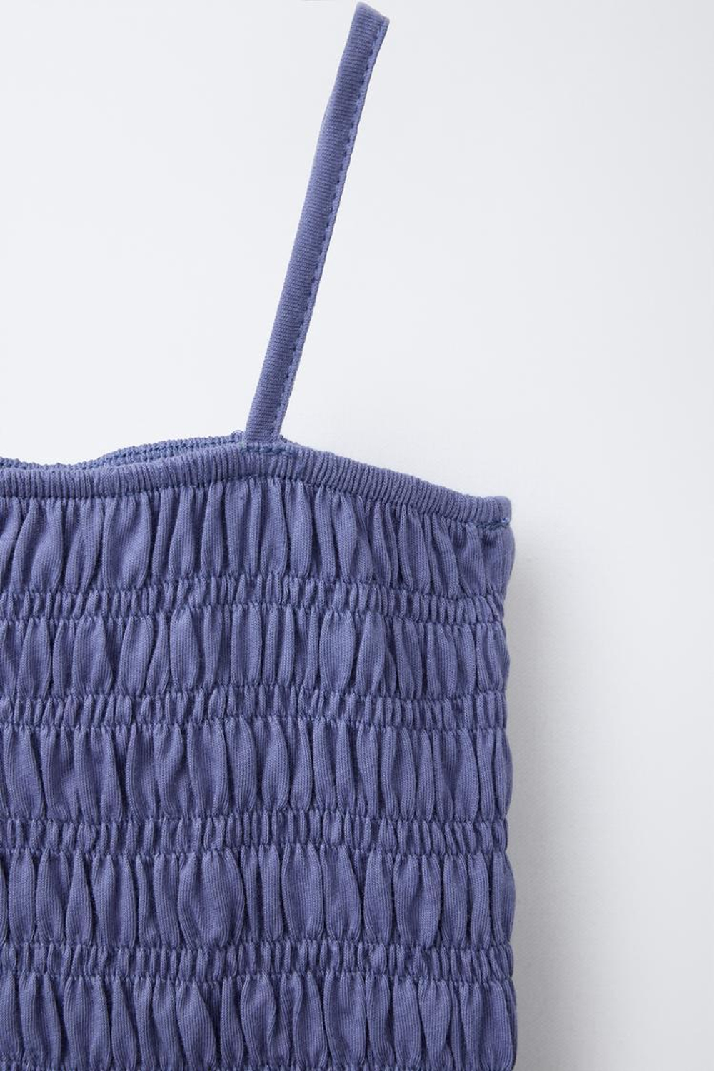 ZARA ТОП С ЭЛАСТИЧНЫМИ РЕЗИНКАМИ, СИНИЙ