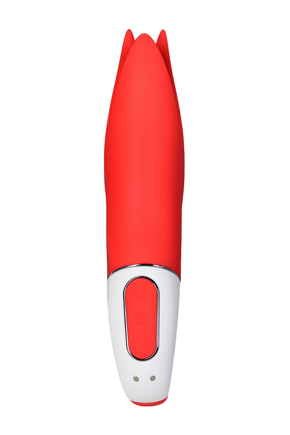Нереалистичный вибратор Satisfyer Vibes Power Flower, силикон, красный, 18,8 см.