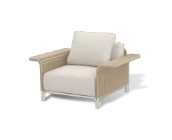 "Мальдивы" лаунж-зона из искусственного ротанга, цвет соломенный