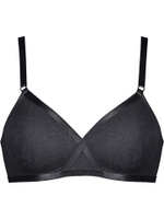 Бескаркасный бюстгальтер с мягкими кружевными чашками (Размер: 75B) (Цвет: бежевый)