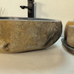 Раковина из речного камня RS-62005 (56*41*15)
