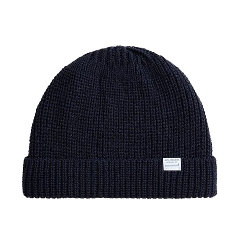 Шапка Alpha Industries Essential Watch Cap (Синяя) Шапка Alpha Industries Essential Watch Cap (Синяя)