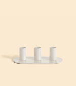 Подсвечник – Огонь тройной, Кремовый, 5 см | Delo