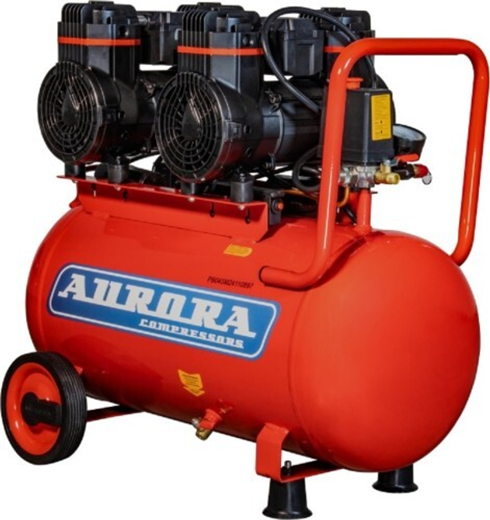 Компрессор поршневой безмасляный AURORA PASSAT-45М BLACK тихий 39008