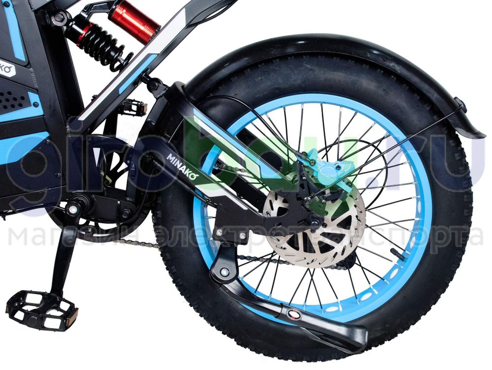 Электровелосипед Minako APEX (48V/20Ah) - Синий фото №13