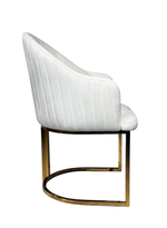 Стул обеденный Ist Casa Пандора Гранд , молочный, глянцевое золото