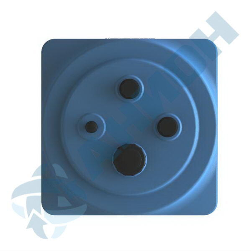 Емкость прямоугольная вертикальная для дизельного топлива со сливом Анион 500 л. вертикальная (650x650x1480см;синий) - арт.559435