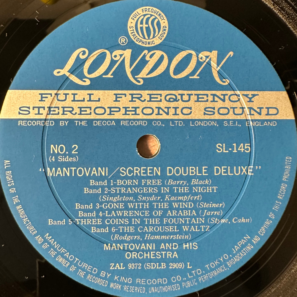 Mantovani And His Orchestra ‎– Mantovani / Screen Double Deluxe 2LP (Япония 1970г.)