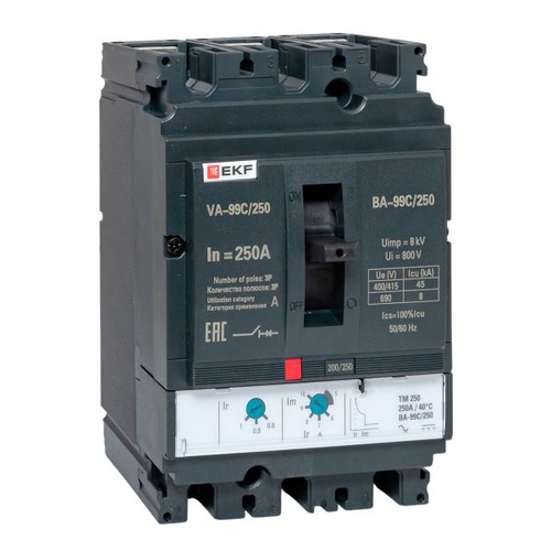 Выключатель автоматический ВА-99C 250/250А 3P 45кА EKF