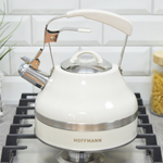 Чайник 3л со свистком, матовый, с бежевой ручкой, НМ 55234