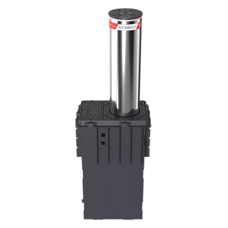 Гидравлический противотаранный боллард БЛОКПОСТ К12 из нержавеющей стали