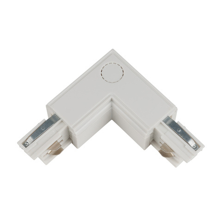 UBX-A21 WHITE 1 POLYBAG Соединитель для шинопроводов L-образный. Внешний. Трехфазный. Цвет белый. Упаковка полиэтиленовый пакет.