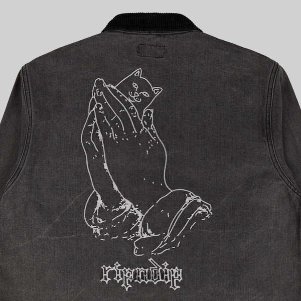 Куртка мужская Ripndip Los Feliz Denim Work Jacket артикул:RND10192 Куртка мужская Ripndip Los Feliz Denim Work Jacket артикул:RND10192 - купить в магазине Дайс