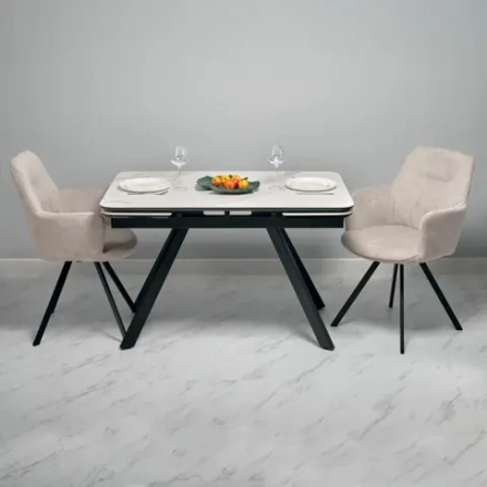 Комплект из 2-х стульев Bradex Home Grant латте шенилл на поворотном механизме