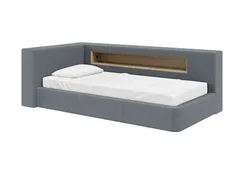 Диван-кровать Cube c нишей L (серый, твид)