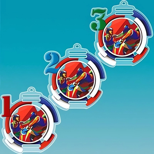 1570-006 Акриловая медаль Бокс 1,2,3 место