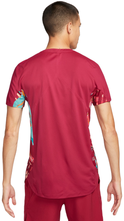 Мужская теннисная футболка Nike Court Dri-Fit Slam Tennis Top - noble red/white