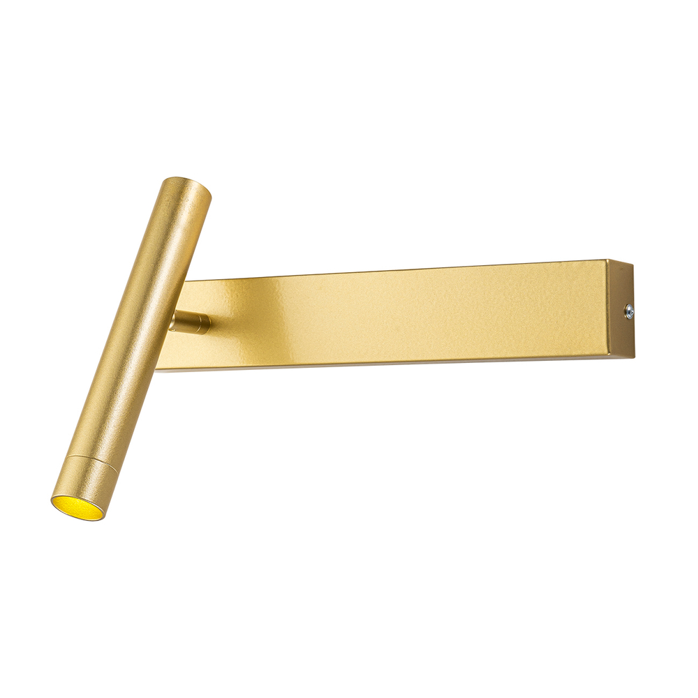 Настенный светодиодный светильник 5Вт, 405лм, 4500K, Ra>80, металл/силикон, золото