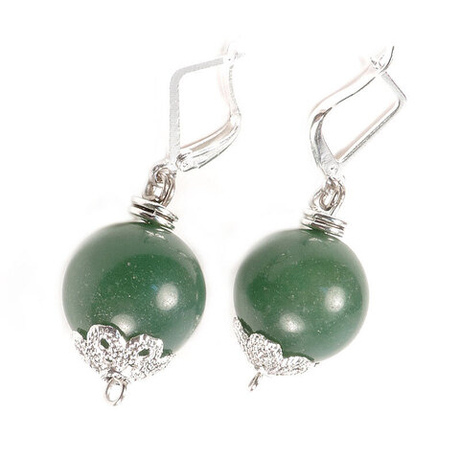 Серьги "Аваланш" авантюрин фукситовый