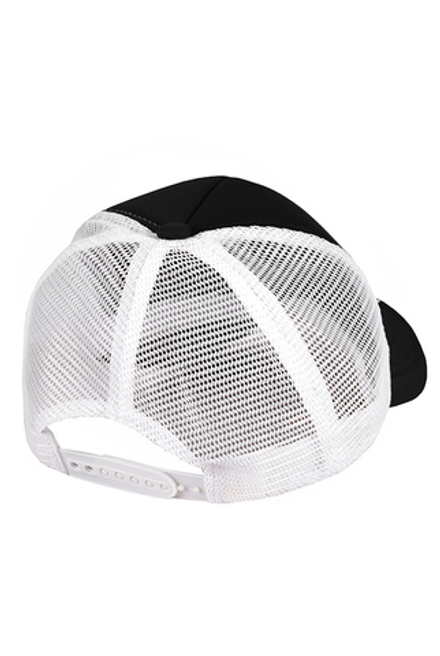 Бейсболка черная с белой сеткой